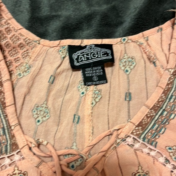 Pink hippy style flowy shirt - Picture 3 of 5